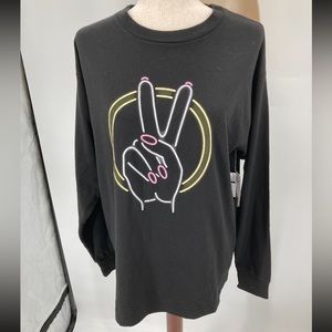 BP. Nordstrom Men’s Black Graphic Long Sleeve Shirt